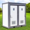 Double Portable Toilet side