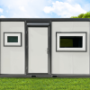 13ft Grey & White Portable Container Shed