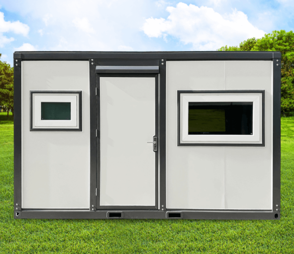13ft Grey & White Portable Container Shed