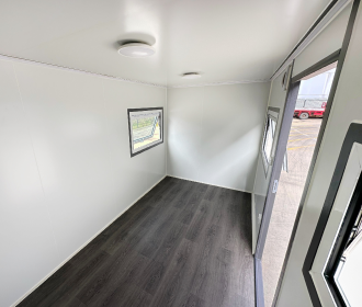 13ft Grey & White Portable Container Shed