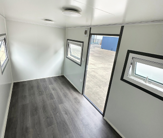 13ft Grey & White Portable Container Shed